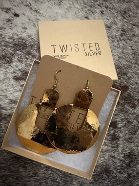 Twisted Silver Egypt earrings
